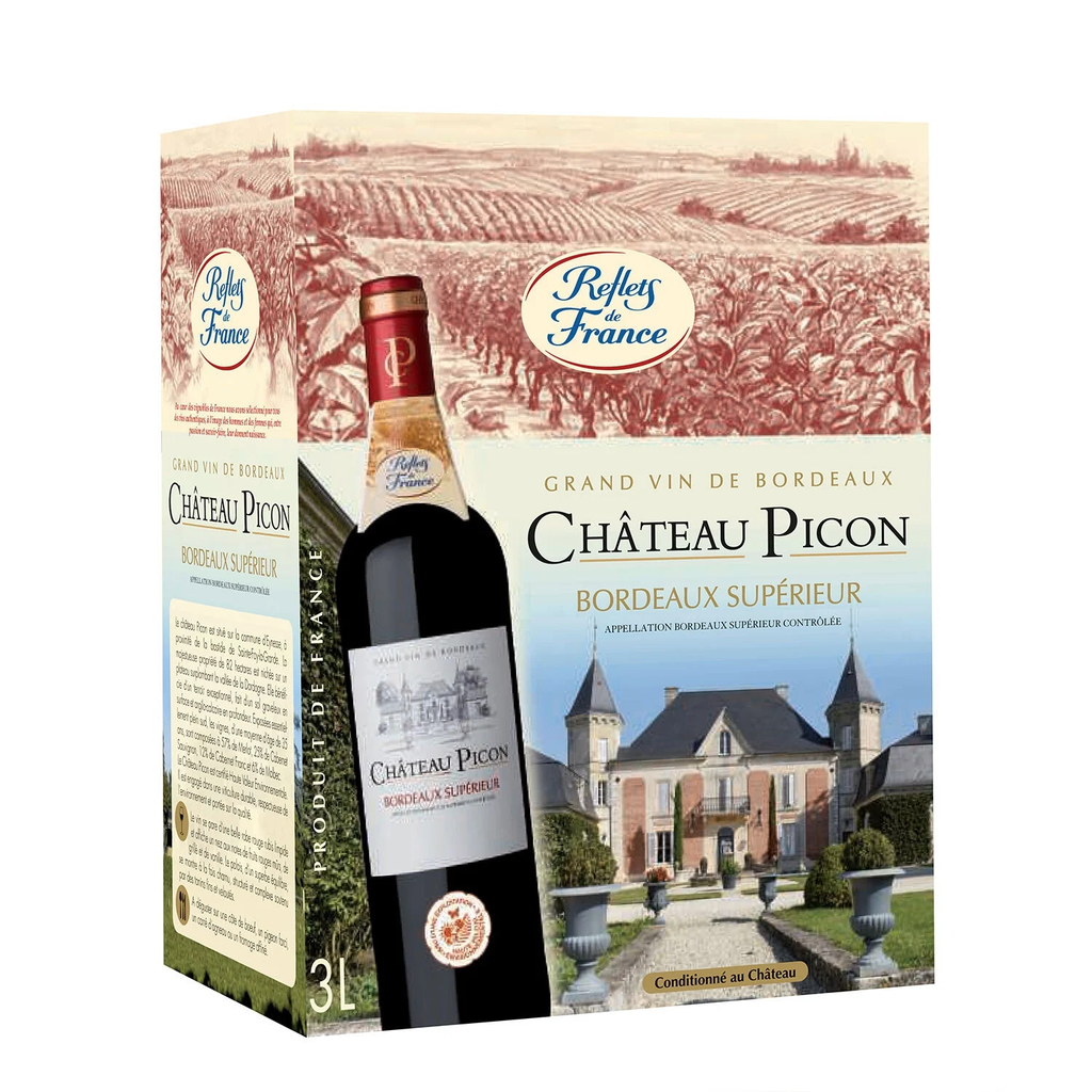 REFLETS DE FRANCE Vinho Tinto A.O.P. Bordeaux Supérieur Château Picon 3 L