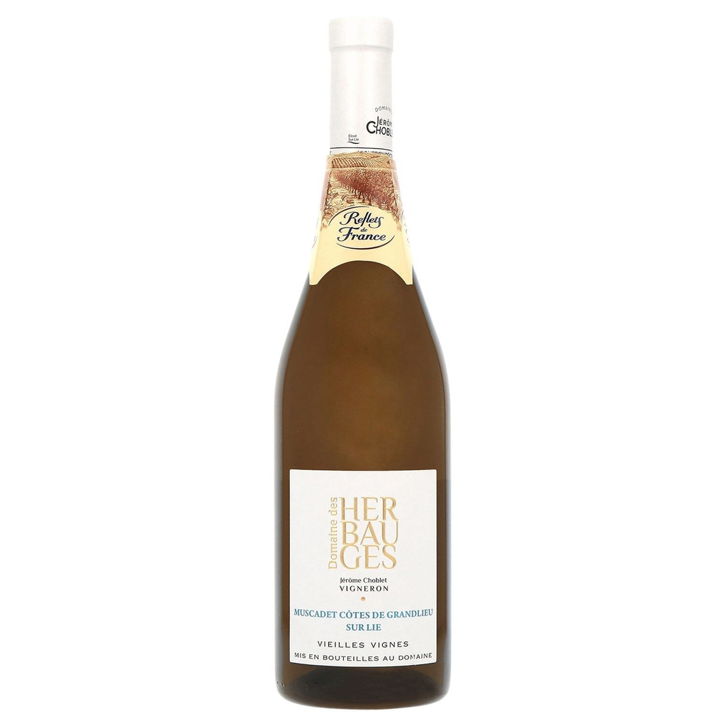 DOMAINE DES HERBAUGES REFLETS DE FRANCE Vino Blanco A.O.P. Muscadet-Cotes-de-Grandlieu Sur Lie 75 cl