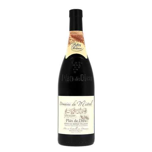 [3245390244208] DOMAINE DU MISTRAL REFLETS DE FRANCE Vino Tinto A.O.P. Côtes-Du-Rhône-Villages Plan-de-Dieu 75 cl