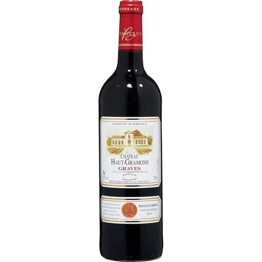 [3245390247971] CHATEAU HAUT-GRAMONS REFLETS DE FRANCE Vinho tinto A.O.P. Graves 75 cl