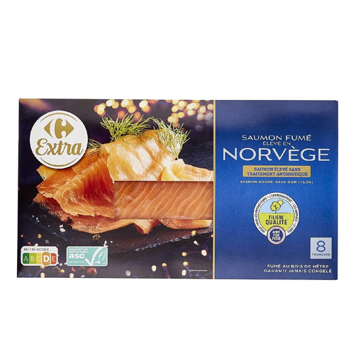 [3245412477447] CARREFOUR Norwegian Smoked Salmon EXTRA 300 g