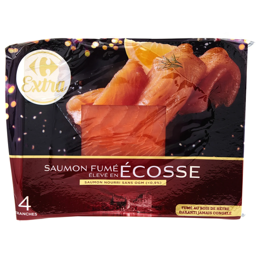 [3245412729829] CARREFOUR Scottish Smoked Salmon EXTRA 140 g