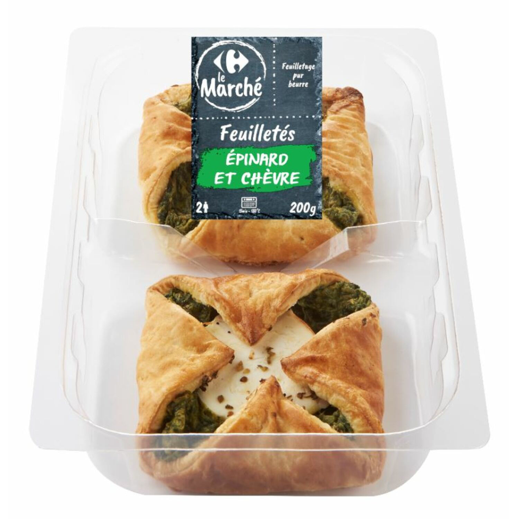 CARREFOUR LE MARCHE Folhados de espinafres e queijo de cabra 200 g