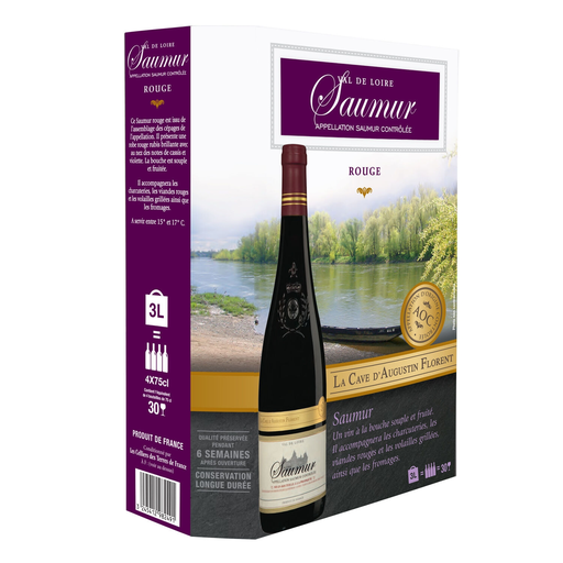 [3245412982491] LA CAVE D'AUGUSTIN FLORENT Red Wine A.O.P. Val de Loire Saumur 3 L