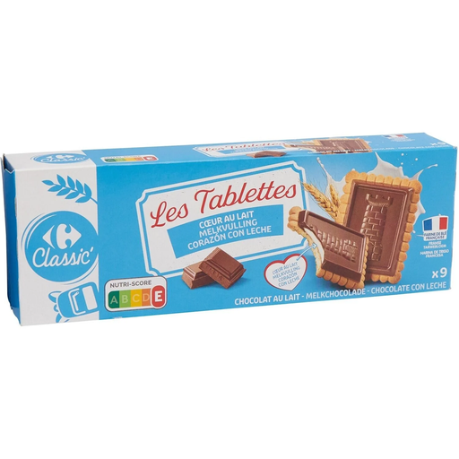 [3245413058881] CARREFOUR CLASSIC Galletas Tableta Chocolate Leche Corazón Leche 140 g