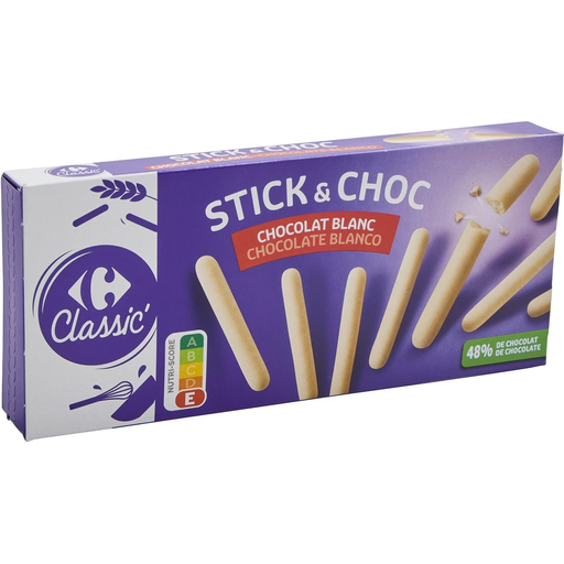 [3245413166142] CARREFOUR CLASSIC White chocolate biscuits 125 g