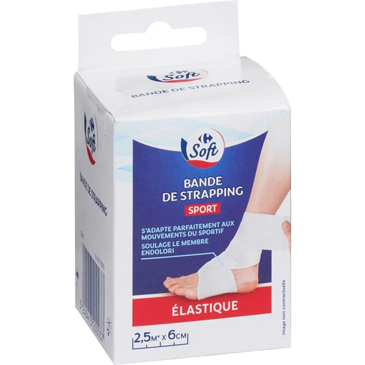 [3245413200037] CARREFOUR Banda de Strapping elástica desportiva SOFT caixa de 1 unidade
