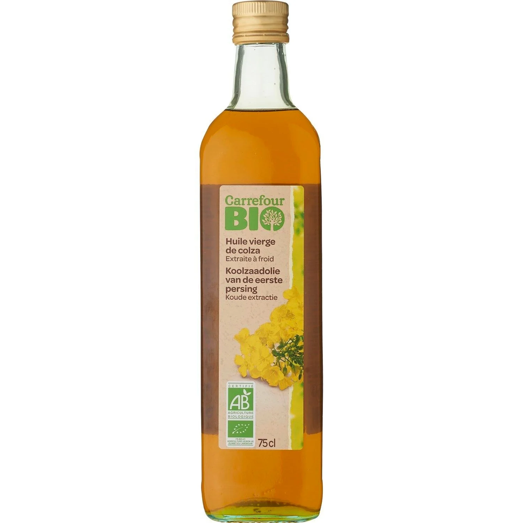 CARREFOUR Óleo de colza virgem Bio 75 cl