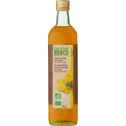 [3245413442000] CARREFOUR Huile de colza vierge Bio 75 cl