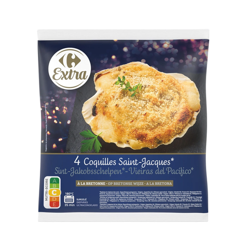 [3245413487063] CARREFOUR Vieiras a la Bretona EXTRA 4x90g