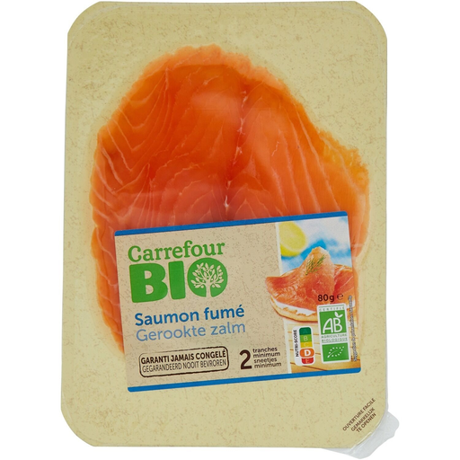 [3245413533654] CARREFOUR Organic Smoked Salmon 80 g