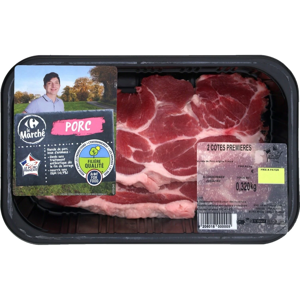 FILIERE QUALITE CARREFOUR Pork Chops Première for Grilling 300 g