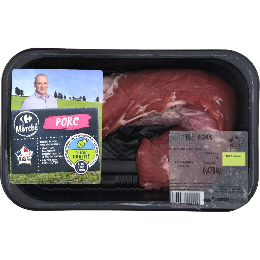 FILIERE QUALITE CARREFOUR Filet Mignon de Porc à Rôtir 450 g