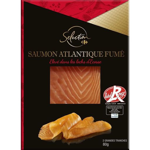 [3245414079069] CARREFOUR Scottish Smoked Salmon Label Rouge SELECTION 80 g