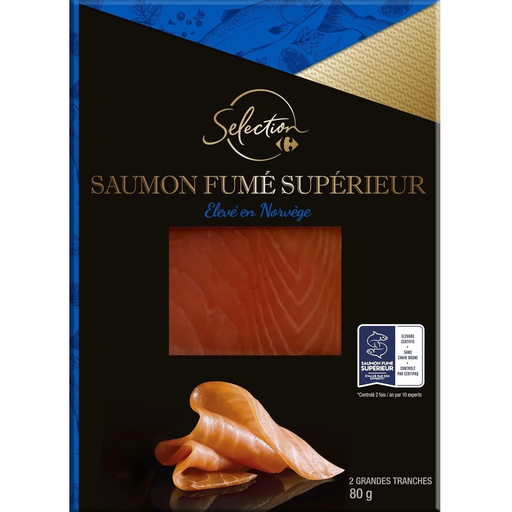 [3245414079106] CARREFOUR Norwegian Superior Smoked Salmon 80 g