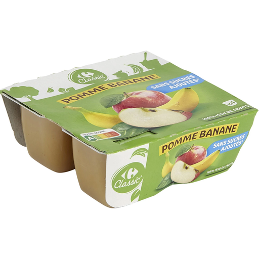 [3245414117457] CARREFOUR CLASSIC Apple Banana Compote 4x100g