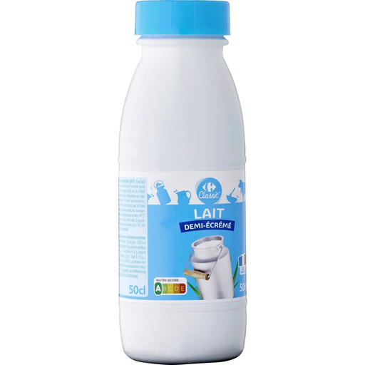 [3245414192508] CARREFOUR CLASSIC Semi-Skimmed Milk 50 cl