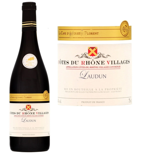 [3245414819917] LA CAVE D'AUGUSTIN FLORENT Vino Tinto A.O.P. Côtes-Du-Rhône-Villages Laudun 75 cl