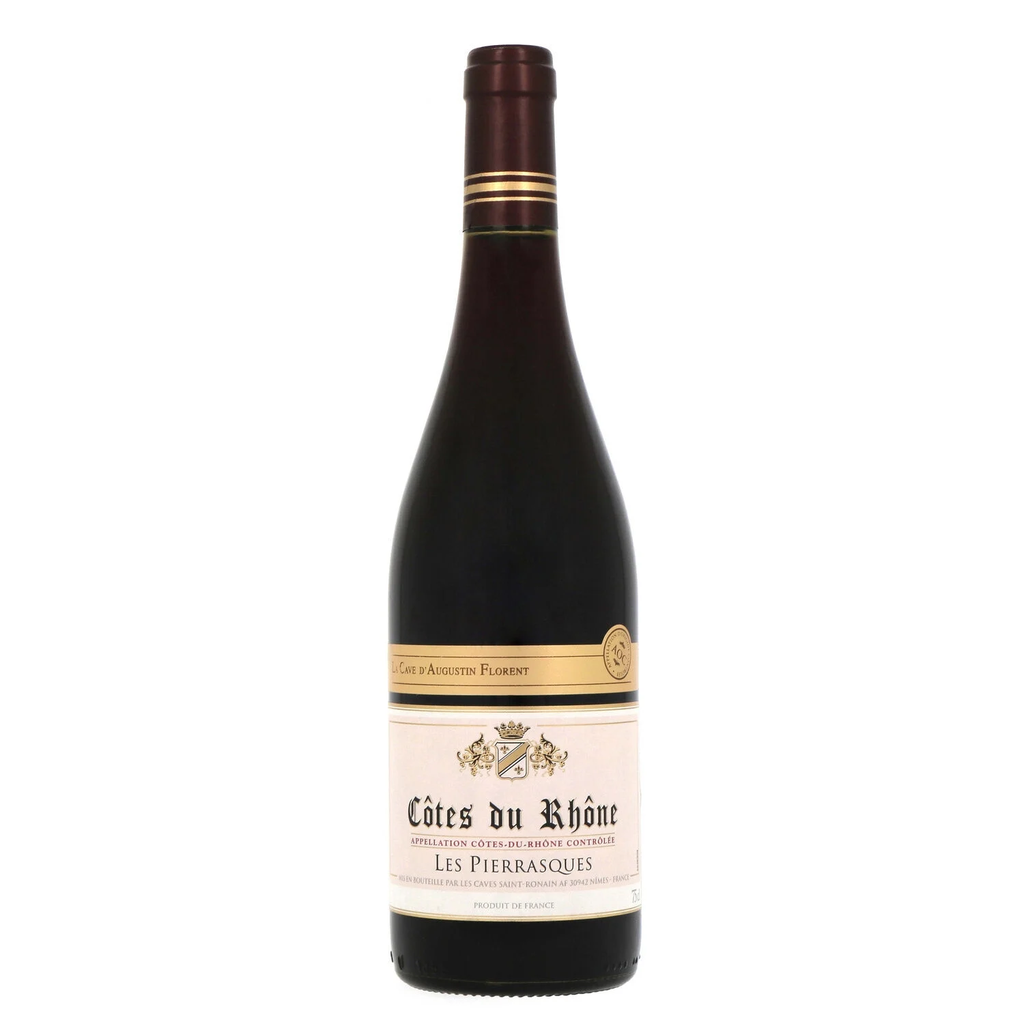 LA CAVE D'AUGUSTIN FLORENT LES PIERRASQUES Vino tinto A.O.P. Côtes-du-Rhône 75 cl