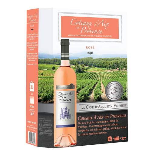 [3245415366175] LA CAVE D'AUGUSTIN FLORENT Vino Rosado A.O.P. Coteaux-d'Aix-En-Provence 3 L