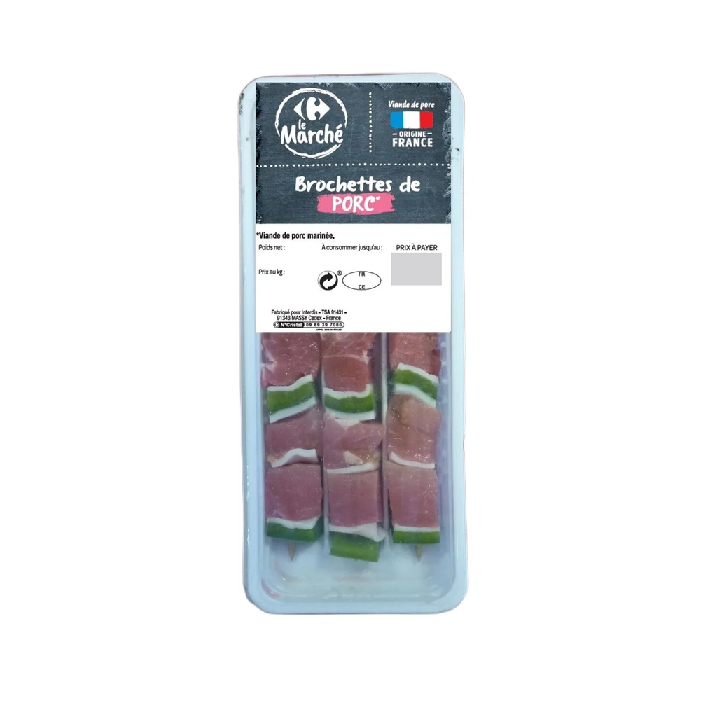 CARREFOUR LE MARCHE Pork Skewers 300g