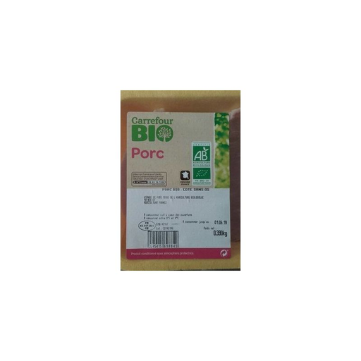[3245415698849] CARREFOUR Organic boneless pork chop 390 g