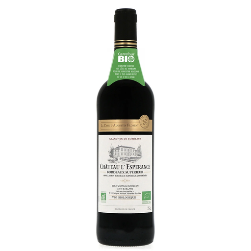 [3245415798792] LA CAVE D'AUGUSTIN FLORENT Vin Rouge A.O.P. Bordeaux Château l'Espérance Bio 75 cl