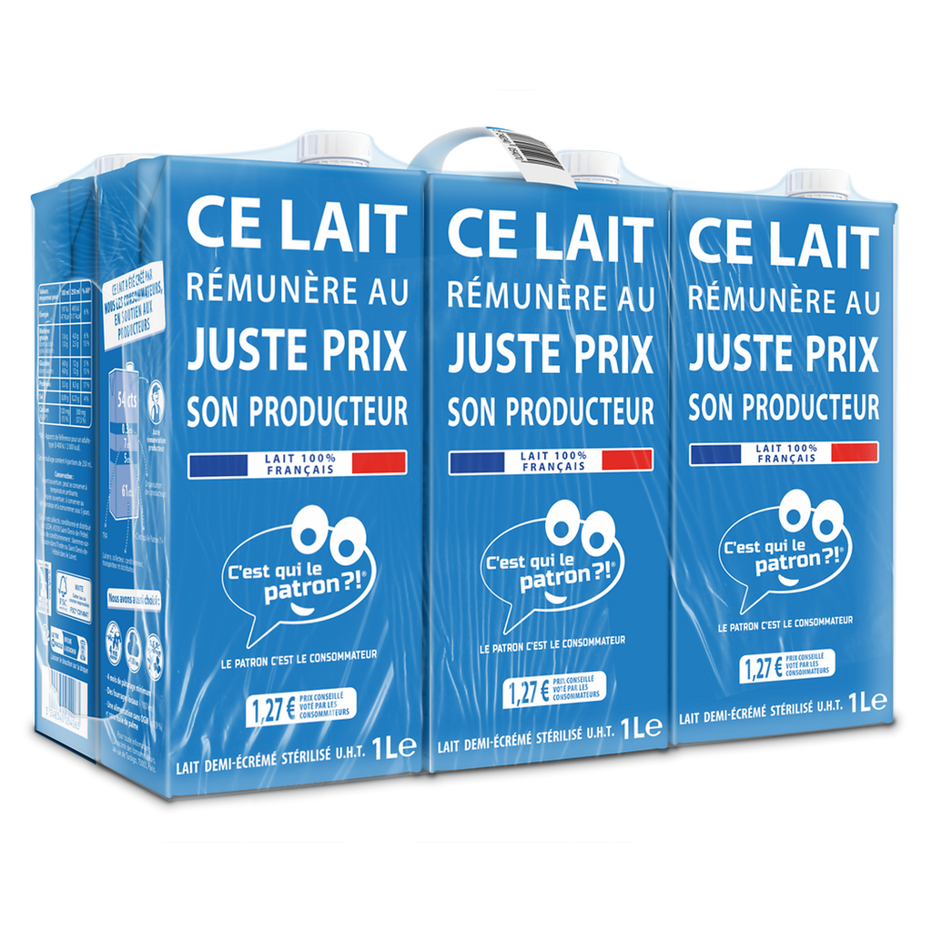 C'EST QUI LE PATRON?! UHT Semi-Skimmed Milk 6x1 L