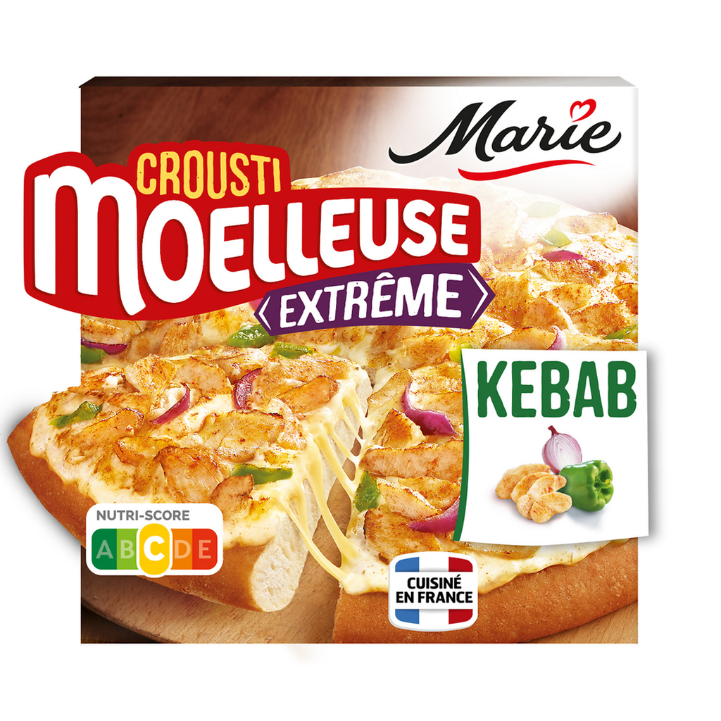 MARIE Crousti Moelleuses Extrême Kebab Spiced Chicken White Sauce Pizza 530 g