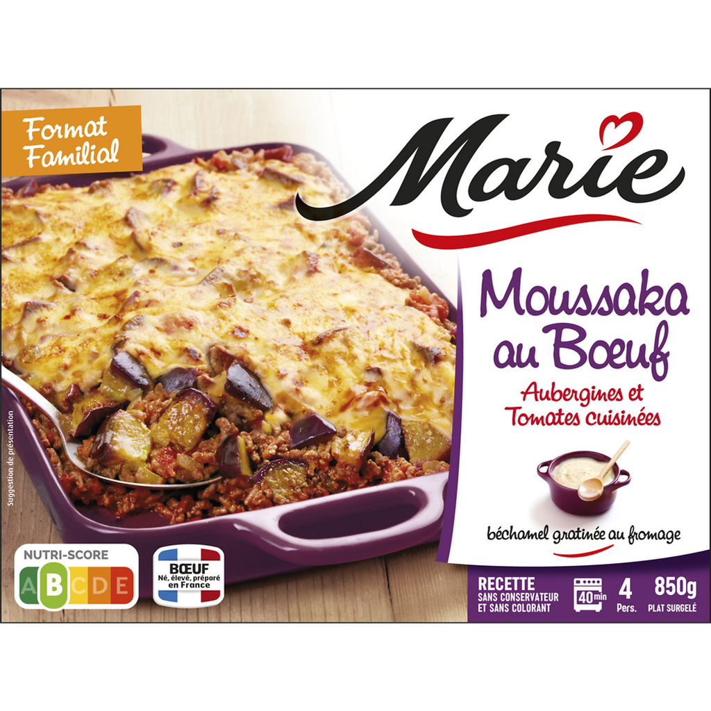 MARIE Beef Moussaka with Eggplant and Cooked Tomatoes 850 g