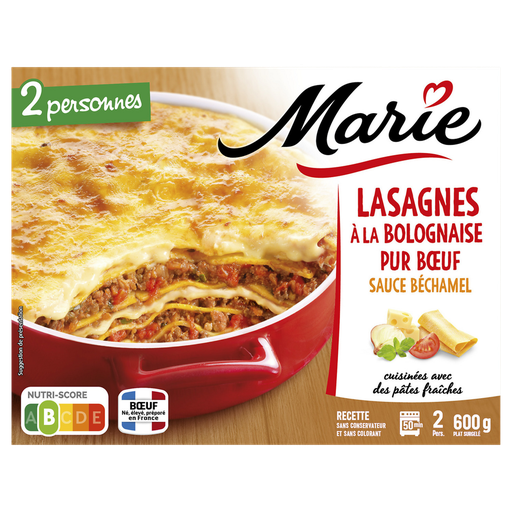[3248830723479] MARIE Lasaña a la Boloñesa con salsa Bechamel 600 g