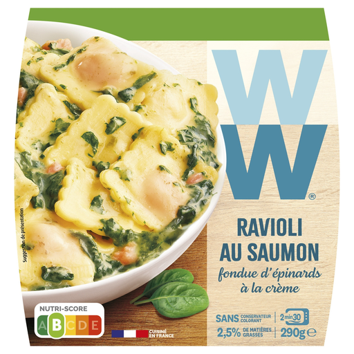 [3248832940690] WEIGHT WATCHERS Ravioli de salmão com espinafres à creme 290 g