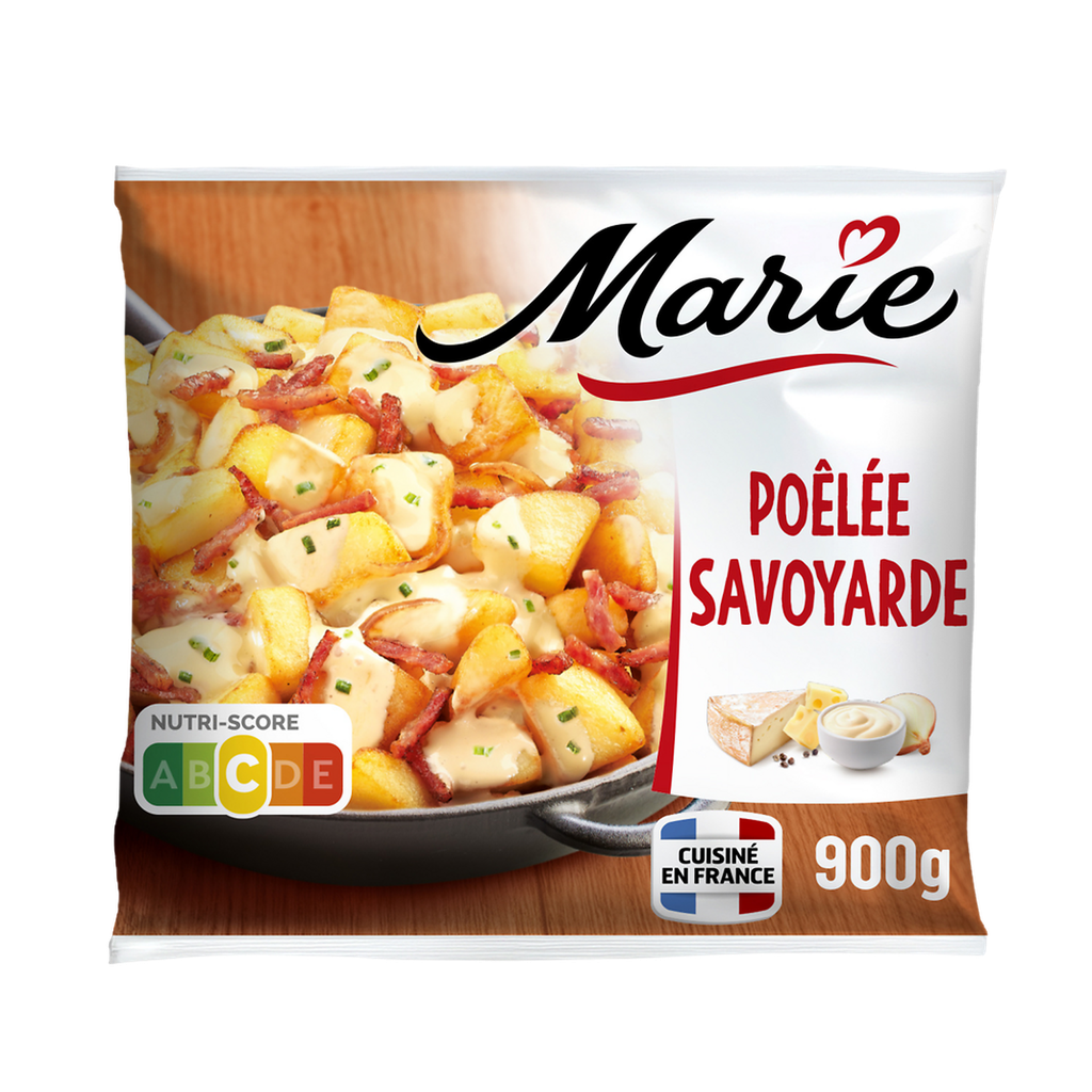 MARIE Salteado a la Saboyana con Panceta ahumada y salsa de queso Raclette y Emmental 900 g