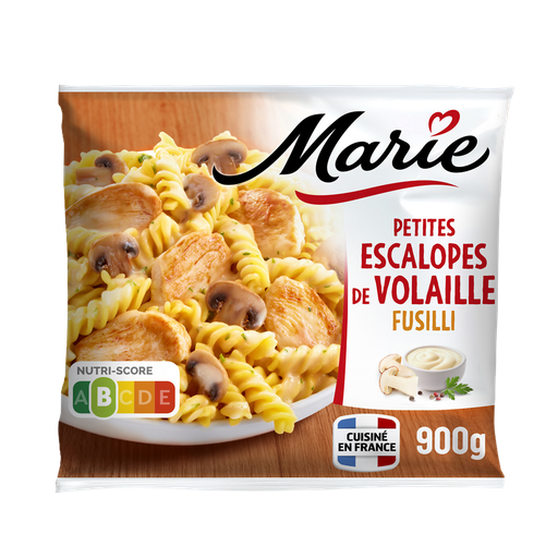 [3248833087998] MARIE Escalopes de Pollo y Penne con Champiñones a la Crema 900 g