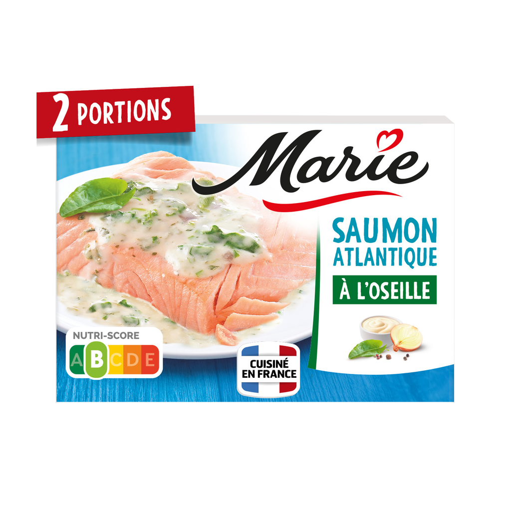 MARIE Salmón del Pacífico con salsa de acedera, nata fresca y cebollas 400 g