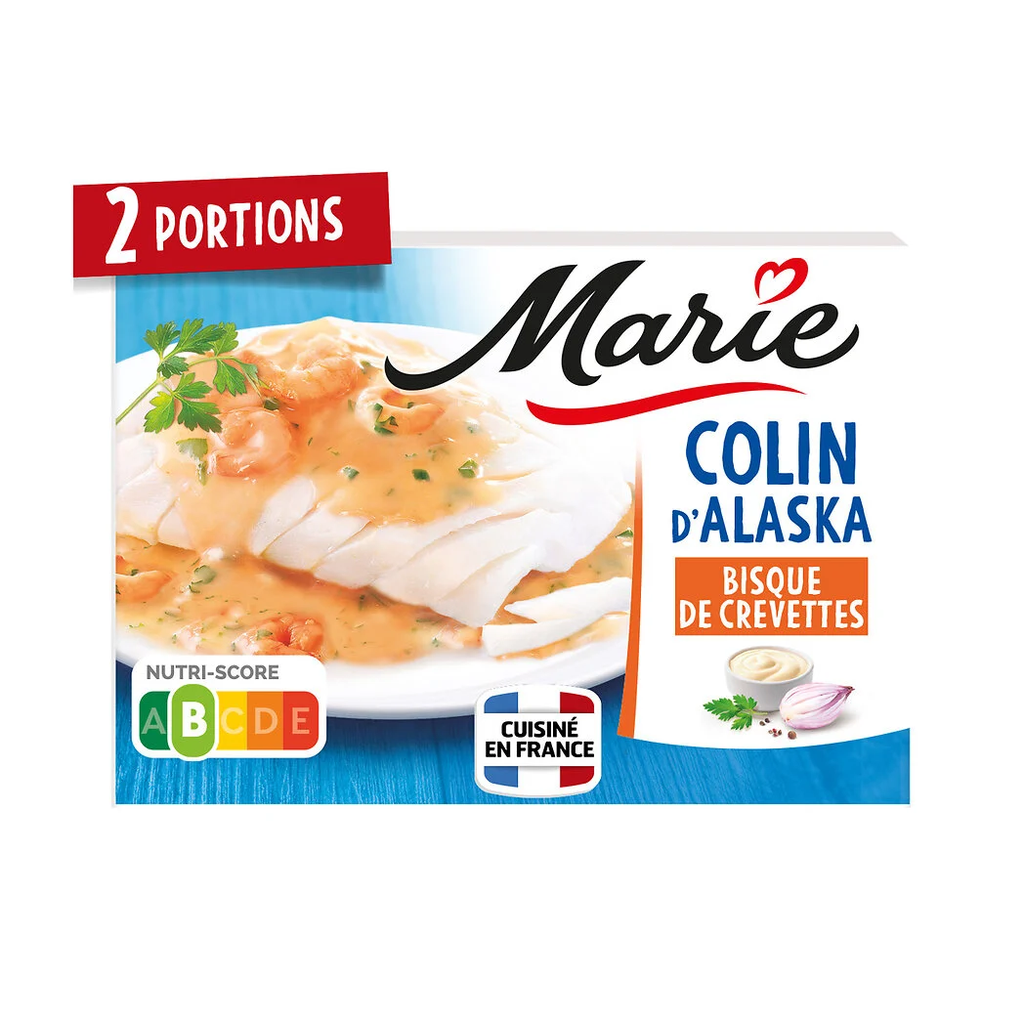 MARIE Colin d'Alaska bisque de crevettes crème fraîche et persil 2 x 200 g