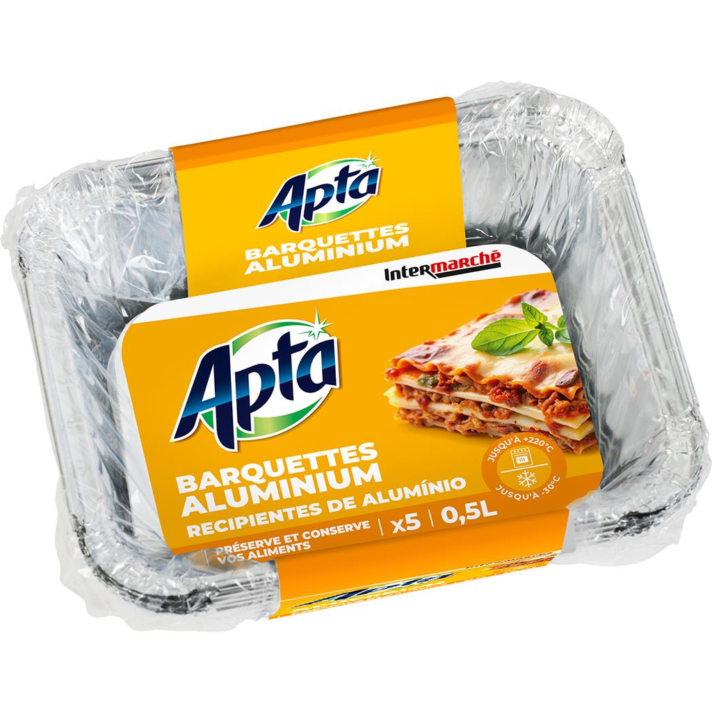 APTA Barquettes Aluminium 5 x 0,5 L