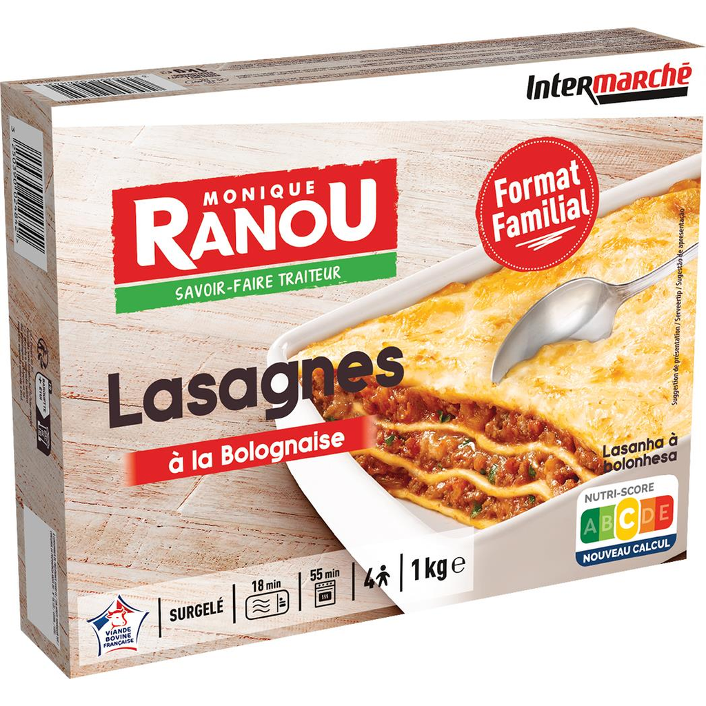 MONIQUE RANOU Lasaña a la boloñesa congelada 1 kg