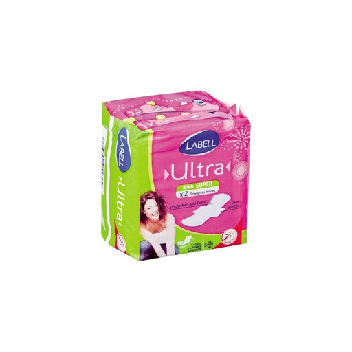 [3250390054399] LABELL Ultra Thin Super Sanitary Pads with Wings 12