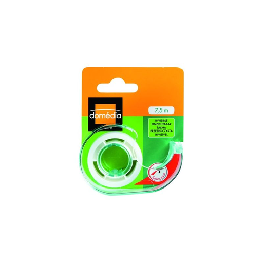[3250390077695] DOMÉDIA Invisible Tape, 7.5 m x 19 mm assorted colors tape + dispenser