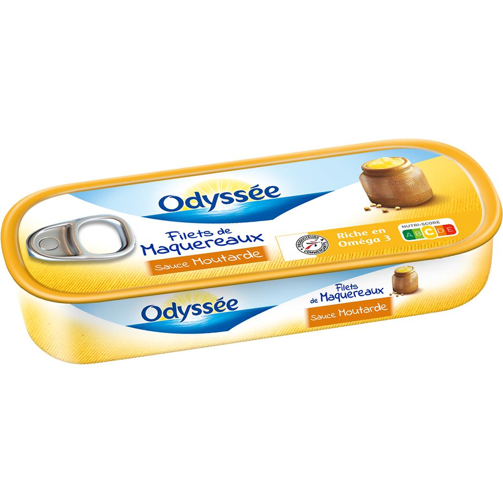 ODYSSÉE Filetes de cavala em molho de mostarda 169 g