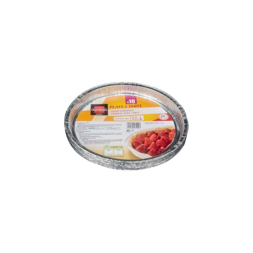 [3250390139027] DOMEDIA Plats à tarte aluminium x10