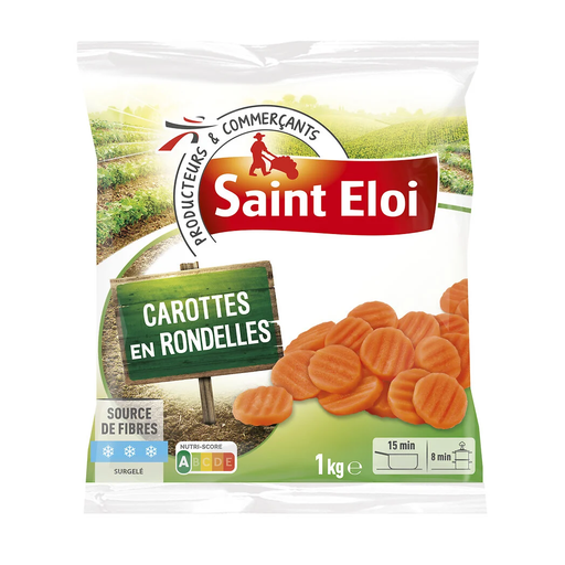 [3250390207573] SAINT ELOI Sliced Carrots 1 kg