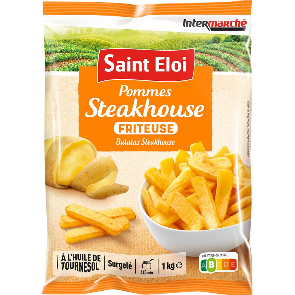 SAINT ELOI Patatas fritas anchas prefritas congeladas 1 kg