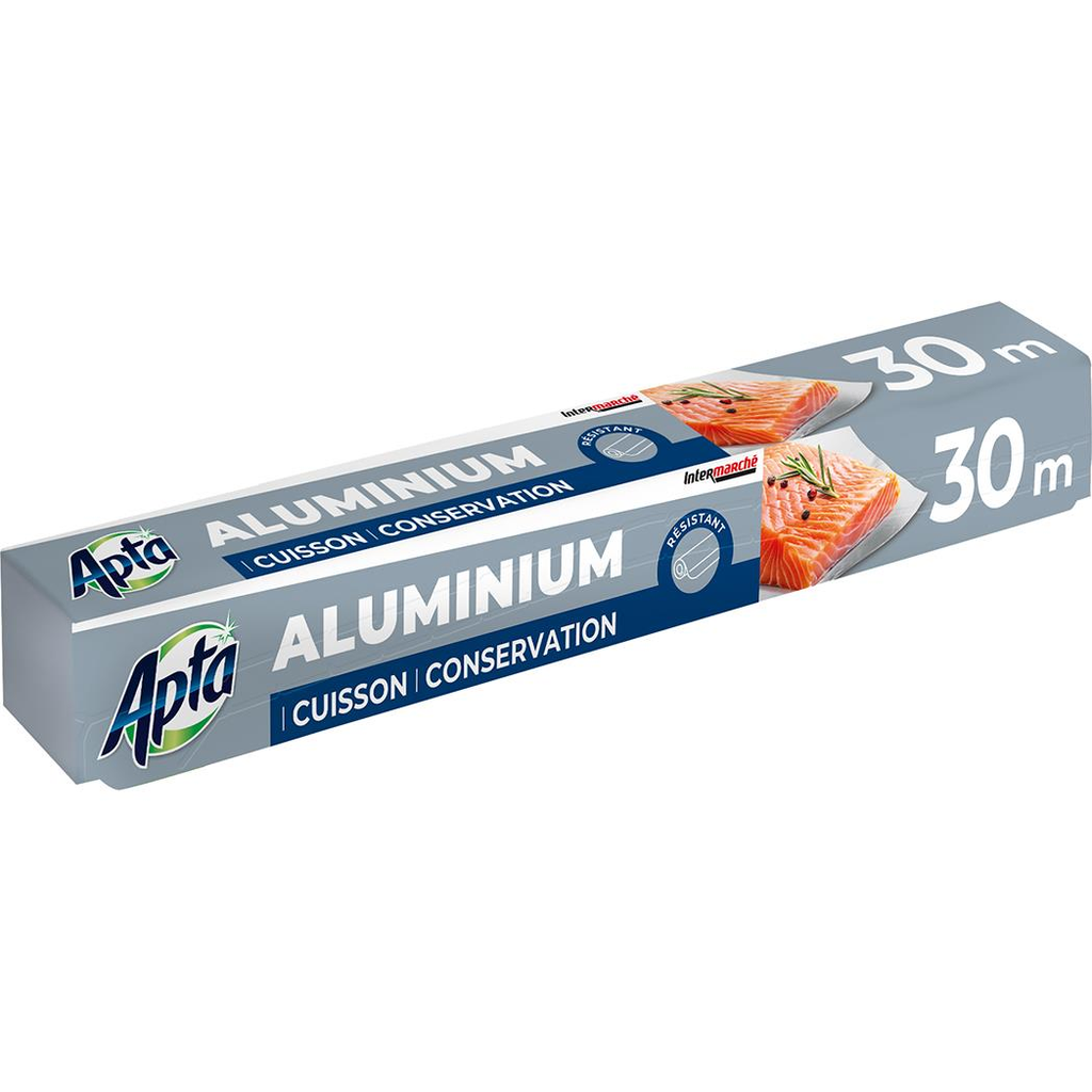 APTA Papel de aluminio para cocción y conservación 30 m x 0,29 m