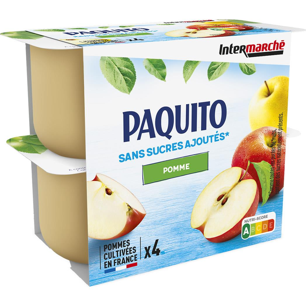 PAQUITO Apple Puree No Added Sugar 4 x 100 g