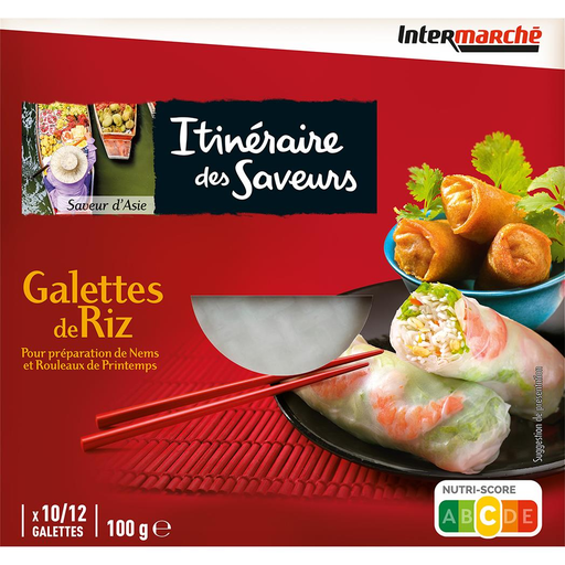 [3250390325215] ITINÉRAIRE DES SAVEURS Rice paper for spring rolls and nems 100 g