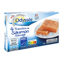 ODYSSÉE Fatias de filetes de salmão rosa do Pacífico, qualidade sem espinhas, congeladas 400 g