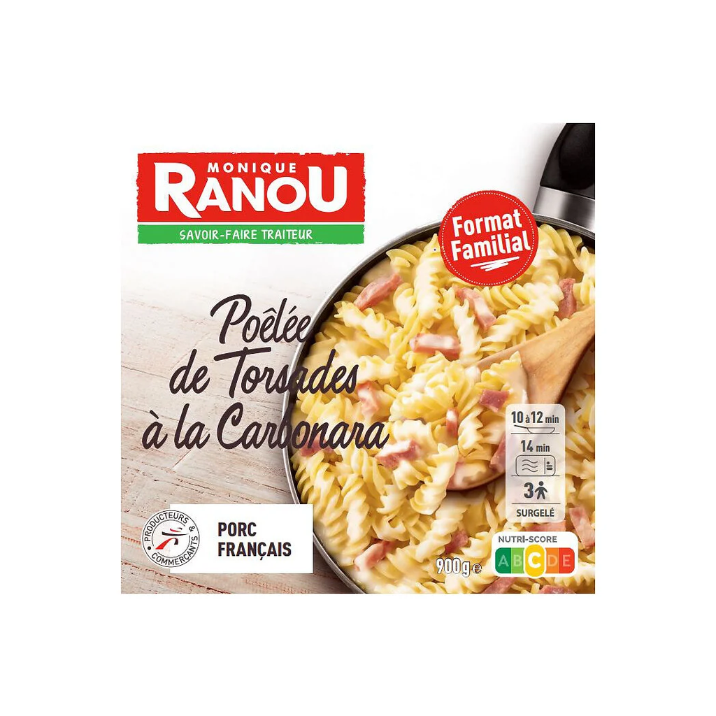MONIQUE RANOU Salteado de pasta torsades a la carbonara 900 g