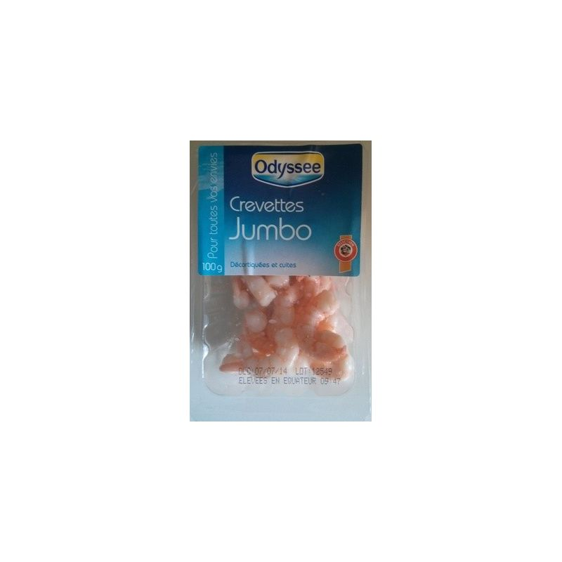 ODYSSÉE Tropical Peeled and Cooked Shrimp 100 g